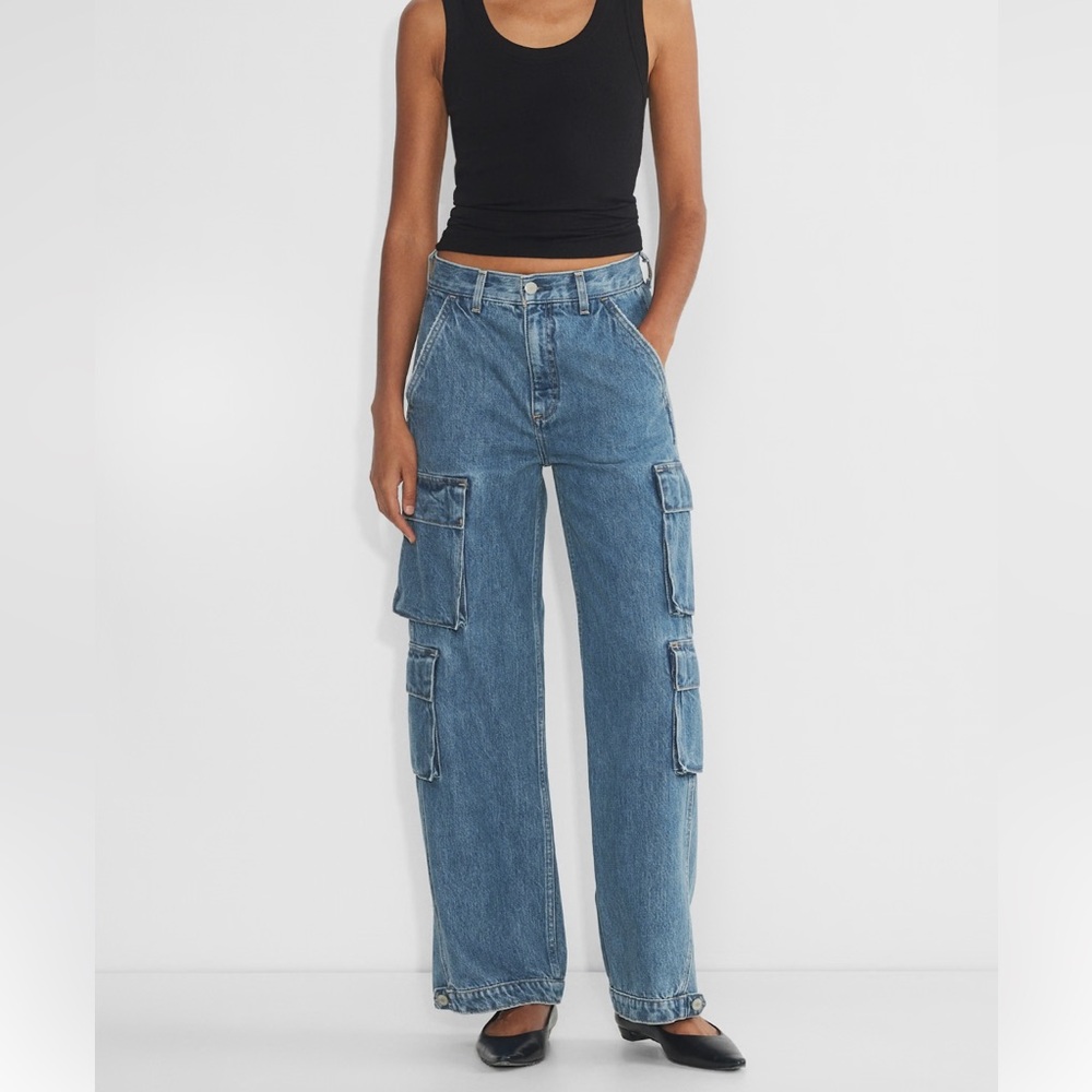 Denim Forum The 90’s Millie Hi-Rise Cargo Jean